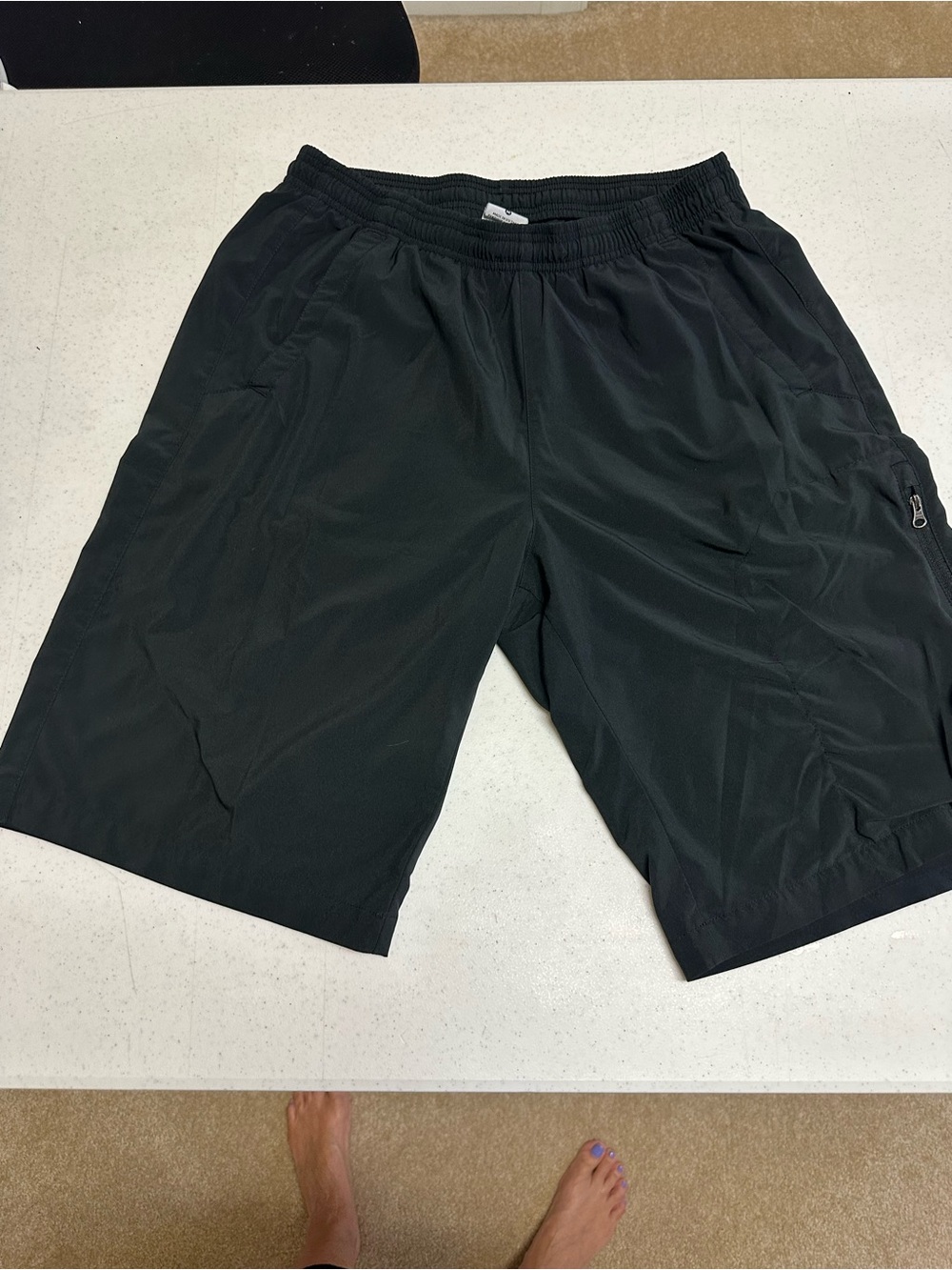 Nike Black Men's Athletic Training Shorts with Zip Pocket